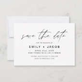 Sparen Datum 3 de Foto Elegant Modern Save The Date (Achterkant)