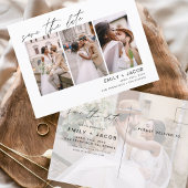 Sparen Datum 4 Foto Elegant Editable Briefkaart