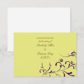 Sparen de Aankondiging van de Datum | Floral Splas (Voorkant / Achterkant)