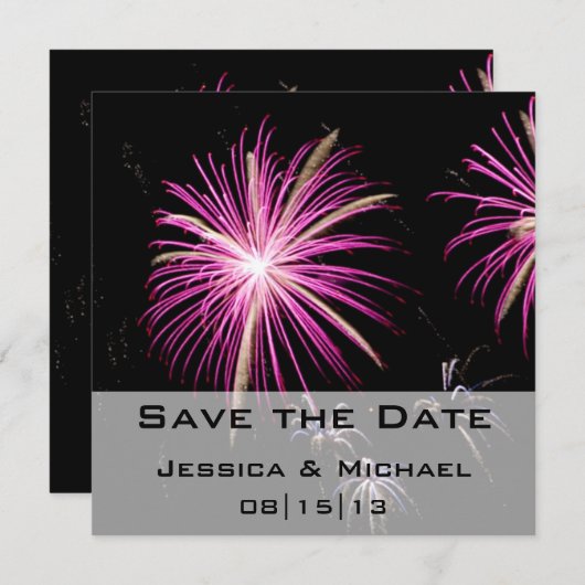 Sparen de Aankondiging van het Vuurwerk van de Dat (Voorkant / Achterkant)