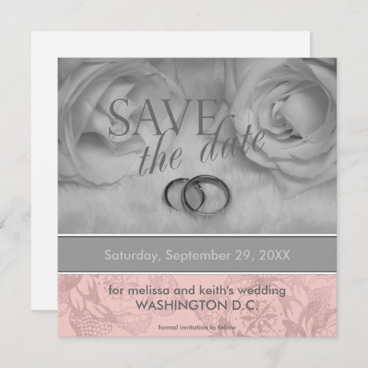 Sparen de Aankondigingen van de Datum (Voorkant / Achterkant)