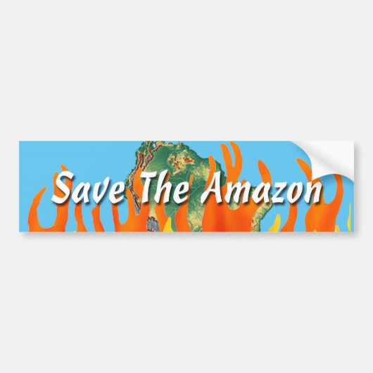 Sparen de Amazone Bumpersticker (Voorkant)