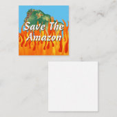 Sparen de Amazone Vierkante Visitekaartje (Voorkant / Achterkant)