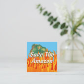 Sparen de Amazone Vierkante Visitekaartje (Staand voorkant)