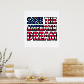 Sparen de Amerikaanse droom Poster (Keuken)