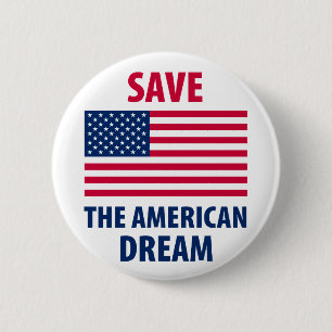 Sparen de Amerikaanse droom Ronde Button 5,7 Cm