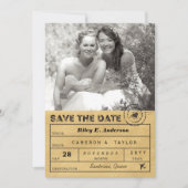 Sparen de Bagagelabel van de Bestemming van de Dat Save The Date (Voorkant)