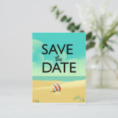 Sparen de  Beach van de Datum Briefkaart (Staand voorkant)
