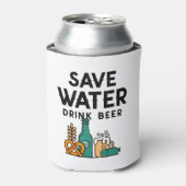 Sparen de Bier van de Drink van het Water Blikjeskoeler (Blikje Voorkant)