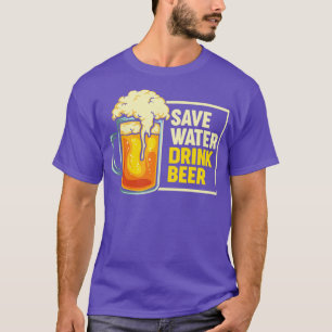 Sparen de Bier van de Drink van het Water T-shirt