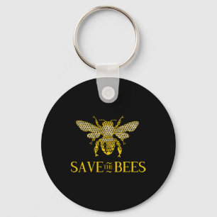 Sparen de bijen Honeycomb Distress Sleutelhanger