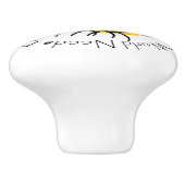 Sparen de bijen keramische knop (Zijkant)