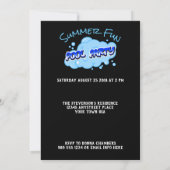 Sparen de Blauwe Bubbles van de Pool van de Partij Save The Date (Achterkant)