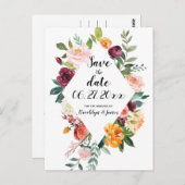 Sparen de Bloemen van de Herfst van de Briefkaart (Voorkant / Achterkant)