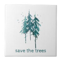 Sparen de Bomen Eenvoudige Blauw-Groene Pijnen van