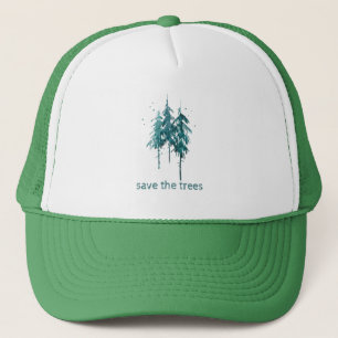 Sparen de Bomen Eenvoudige Blauw-Groene Pijnen van Trucker Pet