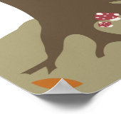 Sparen de bomen herfst Herfst bos Poster (Hoek)