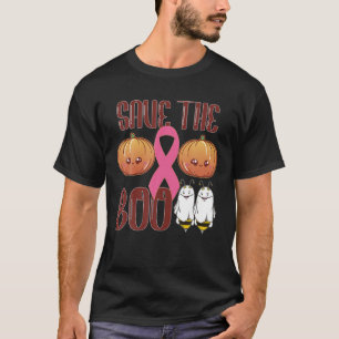 Sparen de Boo bijen Halloween Funny Breast Cancer  T-shirt