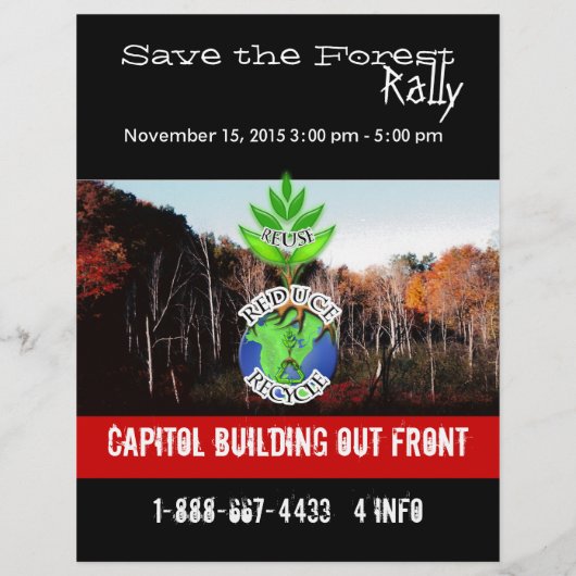 Sparen de bosbrochure flyer (Achterkant)