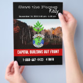 Sparen de bosbrochure flyer (Hand)