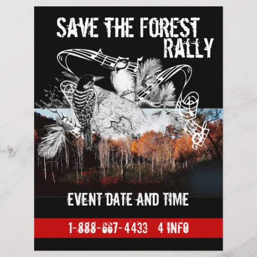 Sparen de bosbrochure flyer (Achterkant)