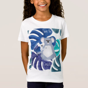 Sparen de Bossen Mam en Baby Koala in Bossen T-shirt
