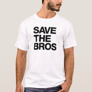 Sparen de Bros Organic Mannen T - Wit T-shirt