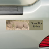 Sparen de Bumpersticker van de Rhino (Op auto)