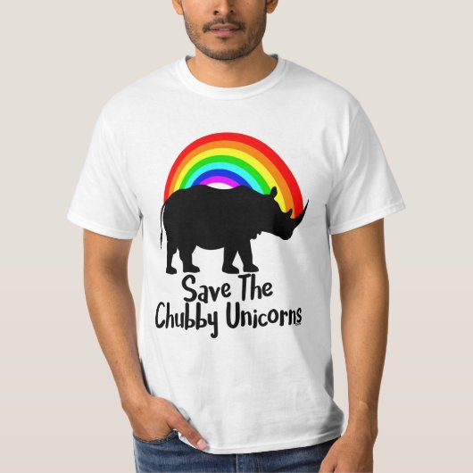 Sparen de Chubby Unicorn T-shirt (Voorkant)