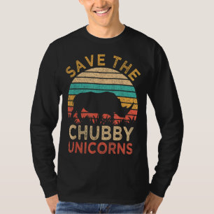 Sparen de Chubby Unicorns Funny Rhino Anima T-shirt