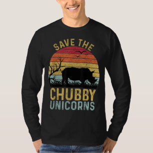 Sparen de Chubby Unicorns Funny Rhino Anima T-shirt