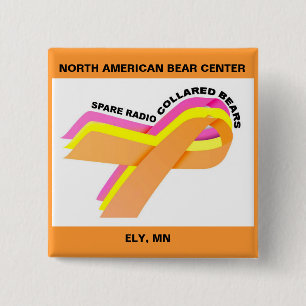Sparen de Collared Beren! Knoop Vierkante Button 5,1 Cm