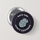 Sparen de Curvy Unicorns Ronde Button 5,7 Cm (Voorkant /achterkant)