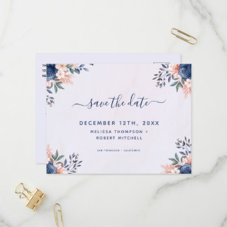 Sparen de Dates Briefkaart van de Zachte Pastel va