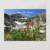 Sparen de Datum 75th Birthday Berg Scenery Aankondigingskaart (Voorkant)