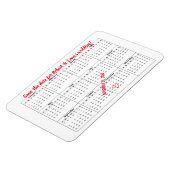 Sparen de Datum Aangepaste Jaarlijkse Kalender 202 Magneet (Linkerzijde)
