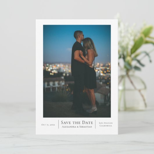 Sparen de Datum Aangepaste Weddenschap Save The Date (Staand voorkant)