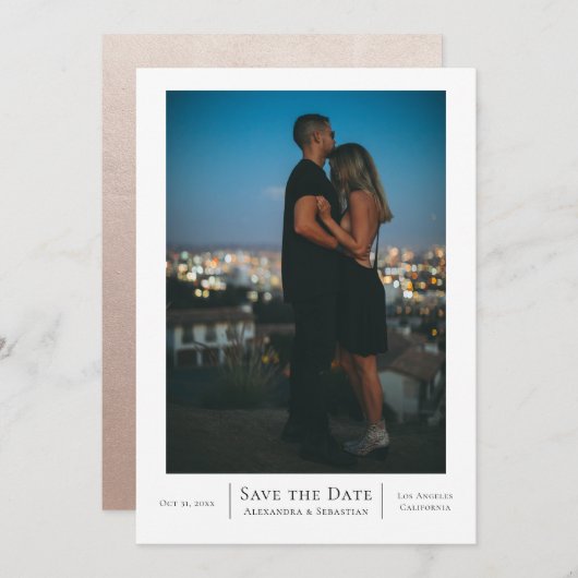 Sparen de Datum Aangepaste Weddenschap Save The Date (Voorkant / Achterkant)