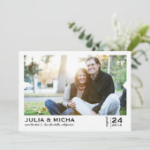 Sparen de Datum Aangewezen Fotokaart van het Lijst Save The Date (Staand voorkant)