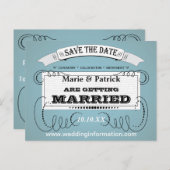  sparen de Datum Aankondigingskaart (Voorkant / Achterkant)