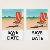 Sparen de Datum Beach Deckstoel Visitekaartje (Voorkant /achterkant)