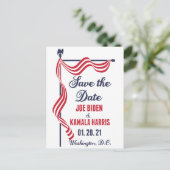 Sparen de Datum Biden Harris Inauguration Briefkaart (Staand voorkant)