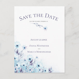 Sparen de Datum Bleke Blauwe Anemone Garden Briefkaart