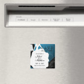 Sparen de Datum - Bride en Groom - Blauw Magneet (Insitu (Vaatwasser))