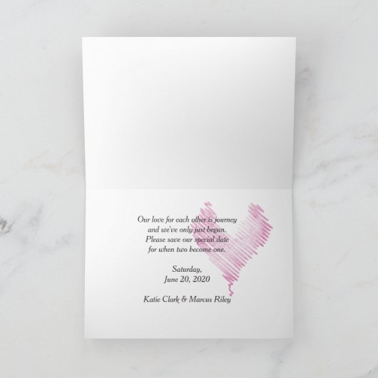 Sparen de Datum-bruiloft zeester en parels Aankondiging (Binnen)