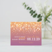 Sparen de datum champagne borrelt het briefkaart v (Staand voorkant)
