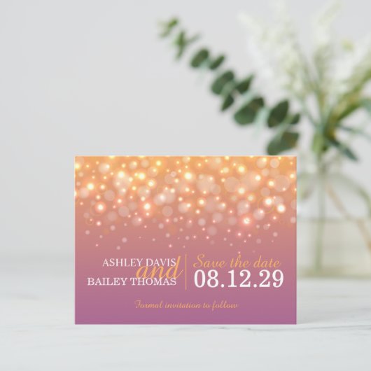 Sparen de datum champagne borrelt het briefkaart v (Staand voorkant)