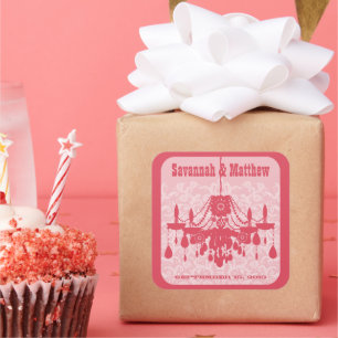 Sparen de Datum Chandelier Fontier Wedding Sticker