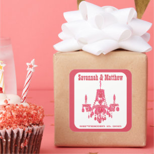 Sparen de Datum Chandelier Fontier Wedding Sticker