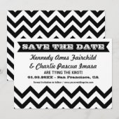Sparen de Datum Chevron Wedding Kaarten (Voorkant / Achterkant)